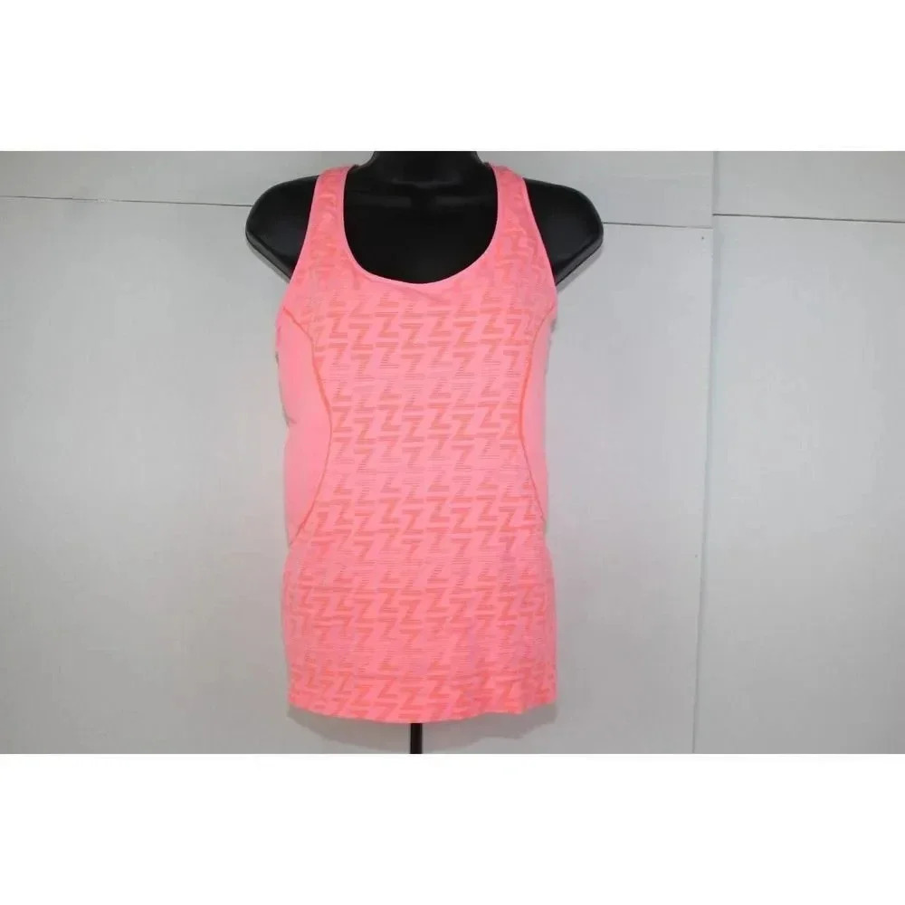 ladies pink zella tank top size L